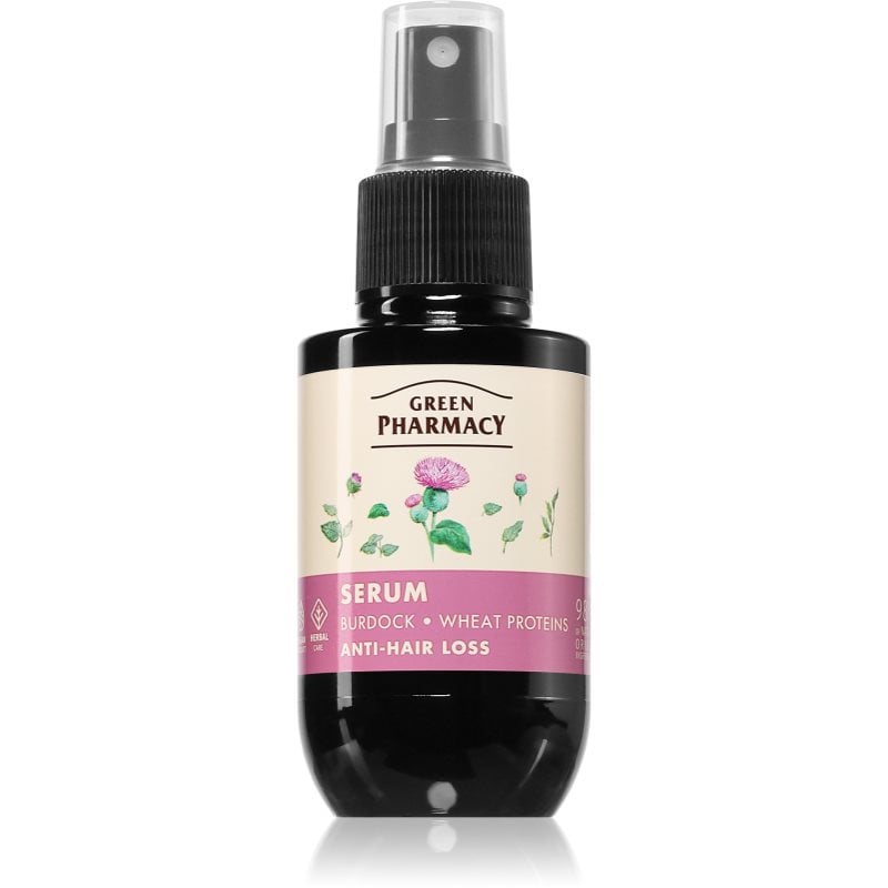 Green Pharmacy Burdock & Wheat proteins Care Serum серум против косопад
