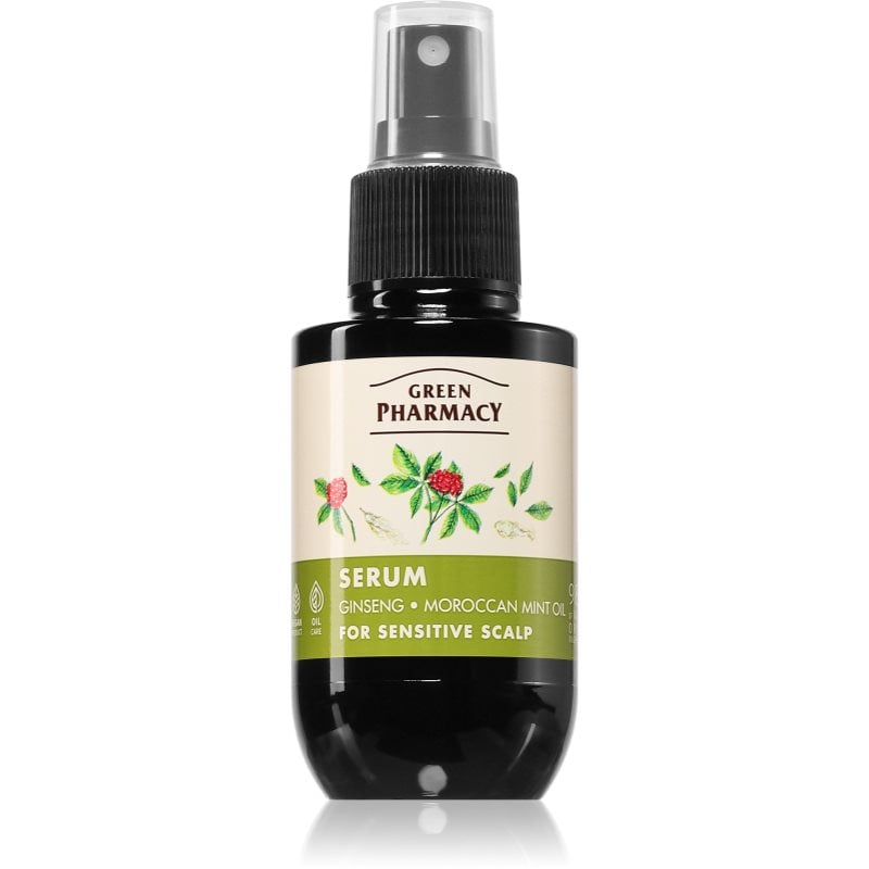 Green Pharmacy Ginseng & Morrocan mint oil Serum серум за чувствителна коса