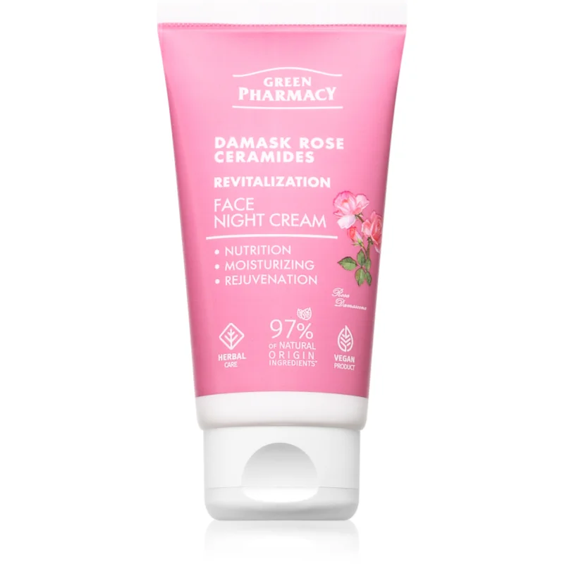 Green Pharmacy Damask Rose & Ceramides Night Face Cream нощен крем за лице - Грижа за лице - Сравни цени от 1 магазин с безплатна доставка