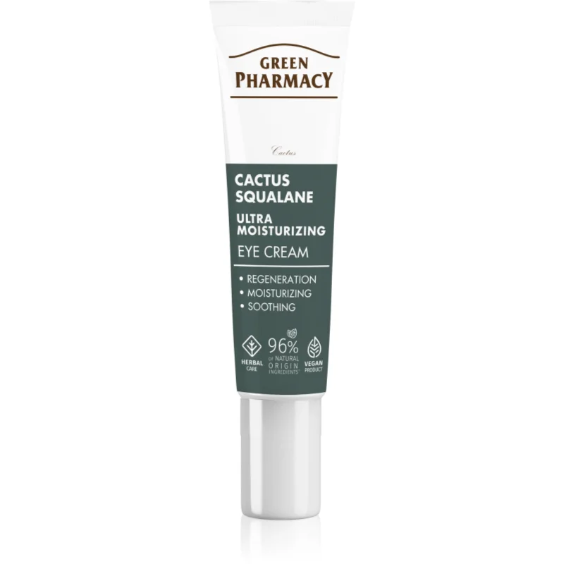 Green Pharmacy Cactus & Squalane Eye Cream хидратираща и озаряваща грижа за клепачи и кръгове под очите