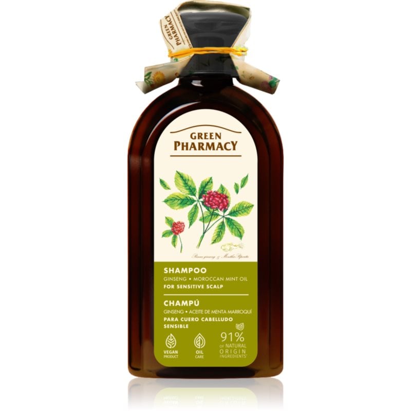 Green Pharmacy Ginseng Shampoo шампоан за чувствителна и раздразнена кожа на скалпа