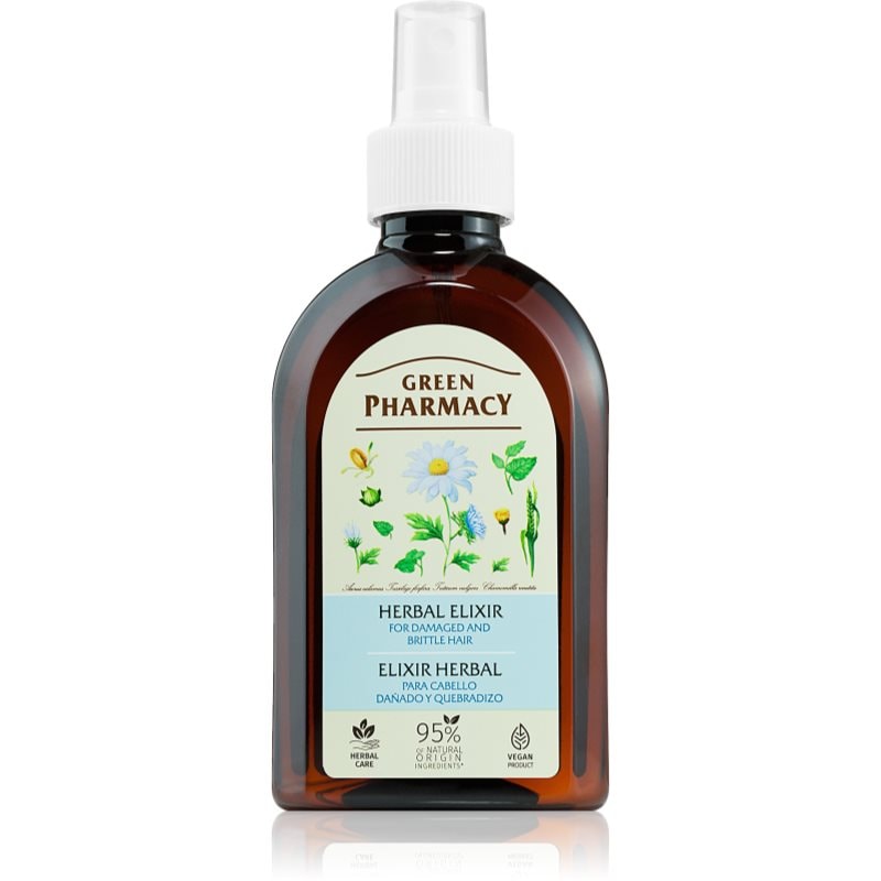Green Pharmacy Herbal Elixir Hair Care билков еликсир за увредена и късаща се коса - Грижа за коса - Сравни цени от 1 магазин с безплатна доставка
