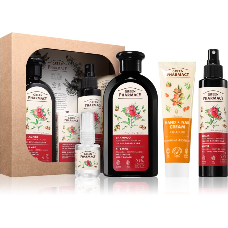 Green Pharmacy Argan Oil & Pomegranate Set подаръчен комплект за екстремно суха коса - Комплект - Сравни цени от 1 магазин с безплатна доставка