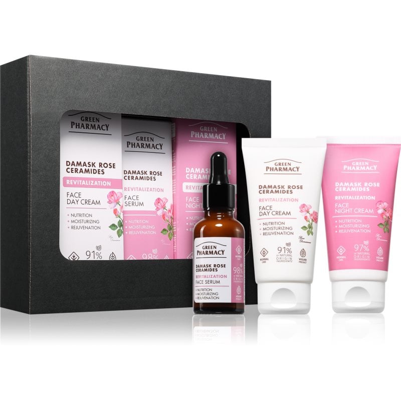 Green Pharmacy Damask Rose & Ceramides Set подаръчен комплект за перфектна кожа