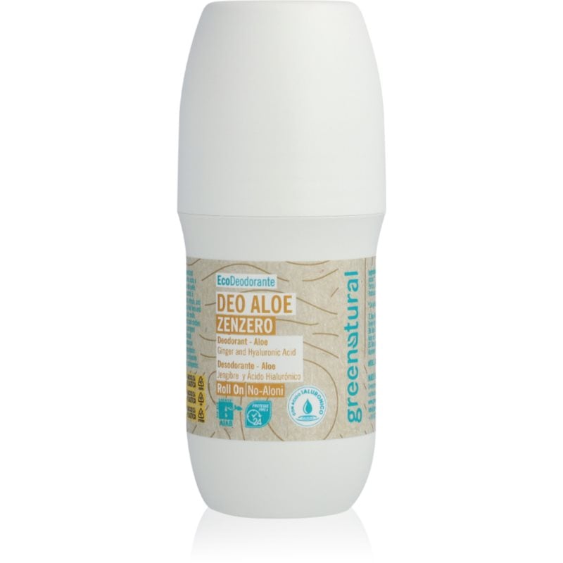 Greenatural Deodorant Roll-On Ginger минерален дезодорант с хиалуронова киселина