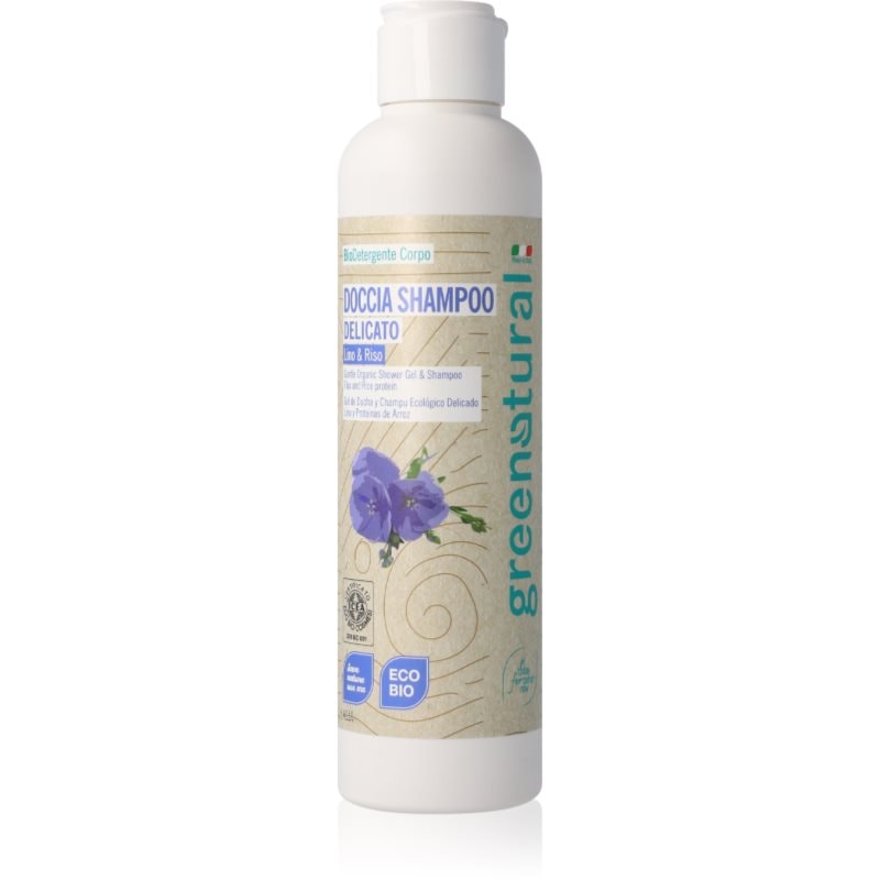 Greenatural Shower Gel & Shampoo душ гел и шампоан 2 в 1 Linen and Rice - Грижа за коса - Сравни цени от 1 магазин с безплатна доставка