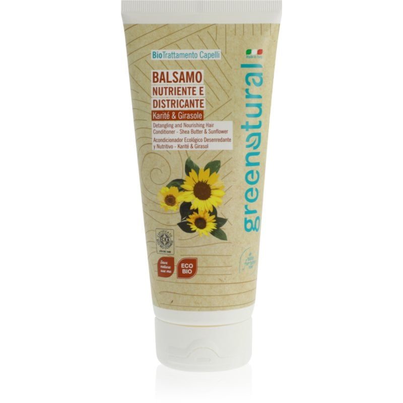 Greenatural Hair Conditioner Sunflower & Shea Butter подхранващ балсам За коса с масло от шеа
