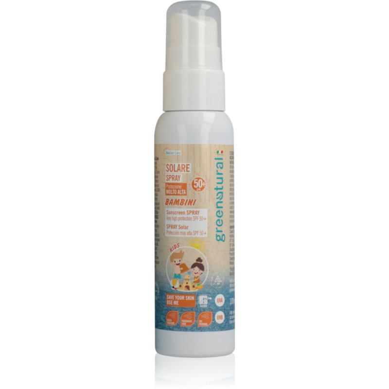 Greenatural Sunscreen Spray Kids SPF 50+ мляко за загар в спрей за деца SPF 50+ - Грижа за тяло - Сравни цени от 1 магазин с безплатна доставка