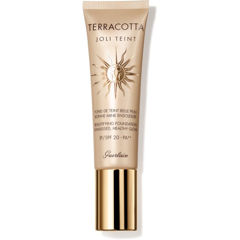 GUERLAIN Terracotta Joli Teint Beautifying Foundation озаряващ фон дьо тен за естествен вид SPF 20 - Грим - Сравни цени от 1 магазин с безплатна доставка