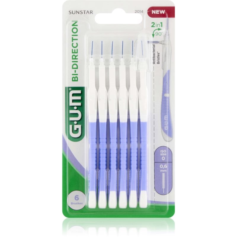 G.U.M Bi Direction Interdental Brush четки за междузъбно пространство 0,6 mm