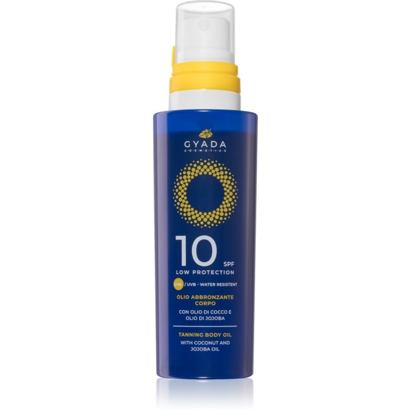 Gyada Cosmetics Solar Low Protection масло за грижа и придобиване на тен за тяло SPF 10 - Грижа за тяло - Сравни цени от 1 магазин с безплатна доставка