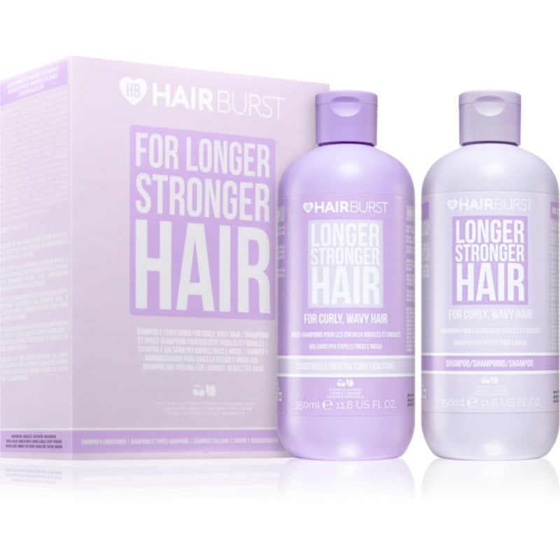 Hairburst Longer Stronger Hair Curly, Wavy Hair Set подаръчен комплект за къдрава коса