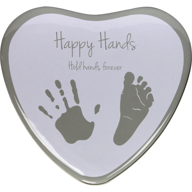 Happy Hands 2D Heart Silver/White комплект за отпечатъци на бебето 3 x 15 x 16,5 cm - За деца - Сравни цени от 1 магазин с безплатна доставка