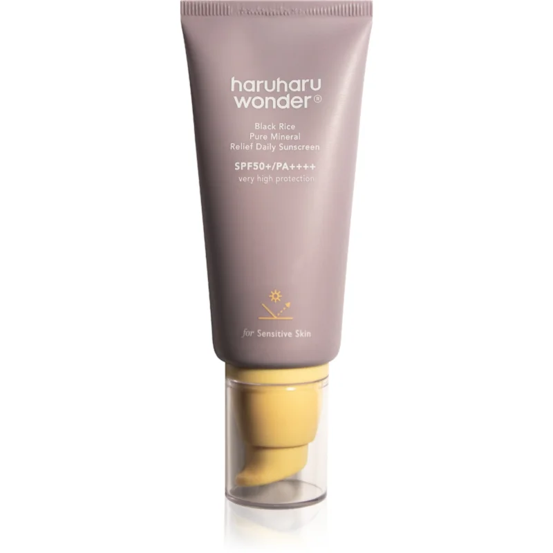Haruharu Wonder Black Rice Pure Mineral Relief Daily Sunscreen успокояващ минерален защитен крем SPF 50+ - Грижа за тяло - Сравни цени от 1 магазин с безплатна доставка