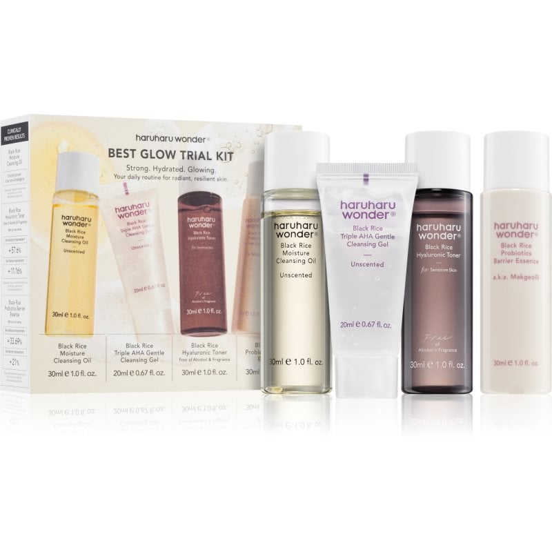 Haruharu Wonder Best Glow Trial Kit комплект за пътуване за освежаване и хидратация