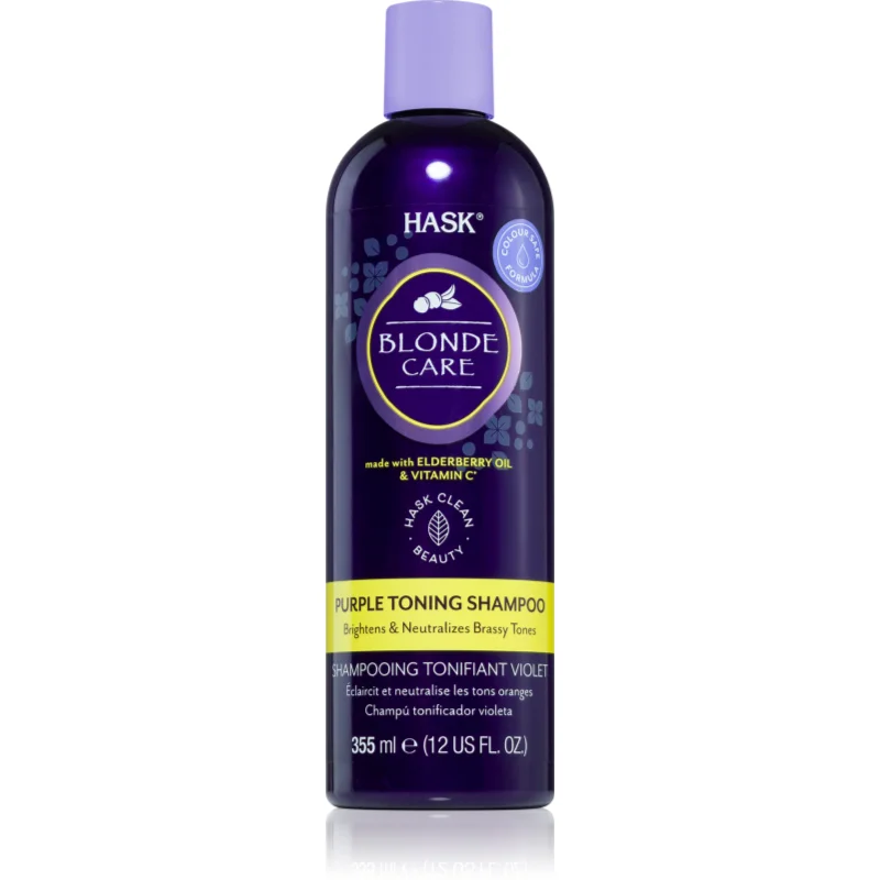 HASK Blonde Care Purple Shampoo лилав шампоан неутрализиращ жълтеникавите оттенъци