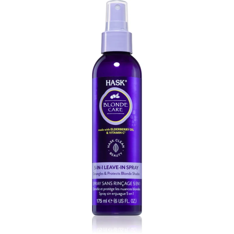 HASK Blonde Care 5-in-1 Leave-In Spray спрей без отмиване за руса коса