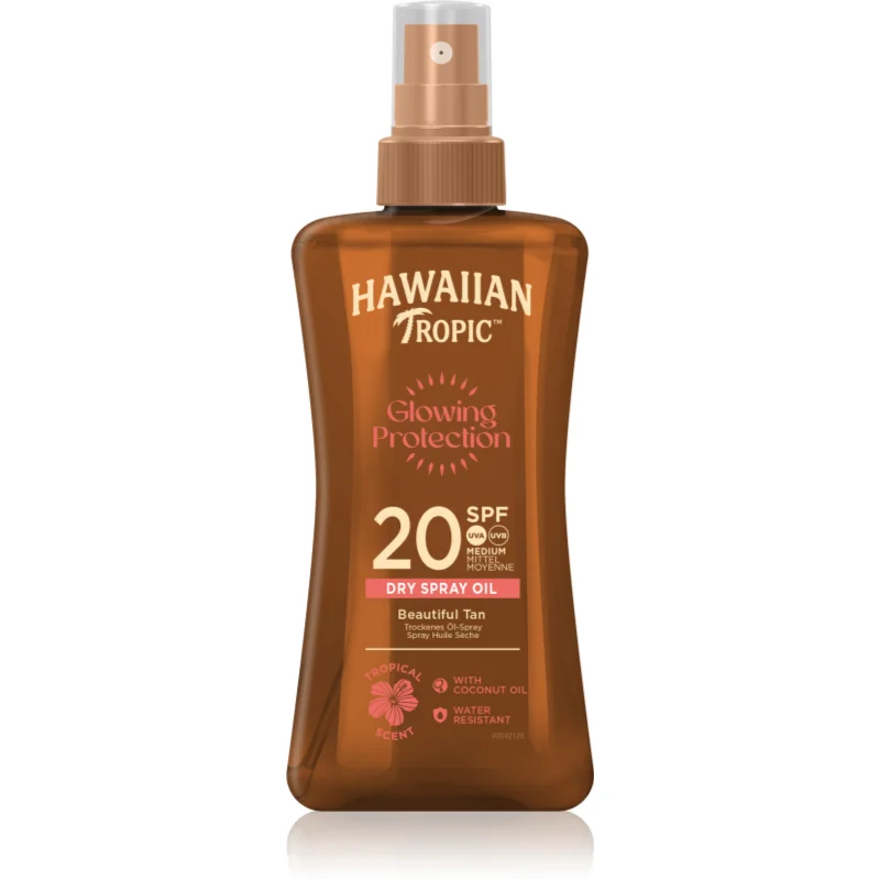 Hawaiian Tropic Glowing Protection Dry Oil Spray слънцезащитен хидратиращ гел SPF 20
