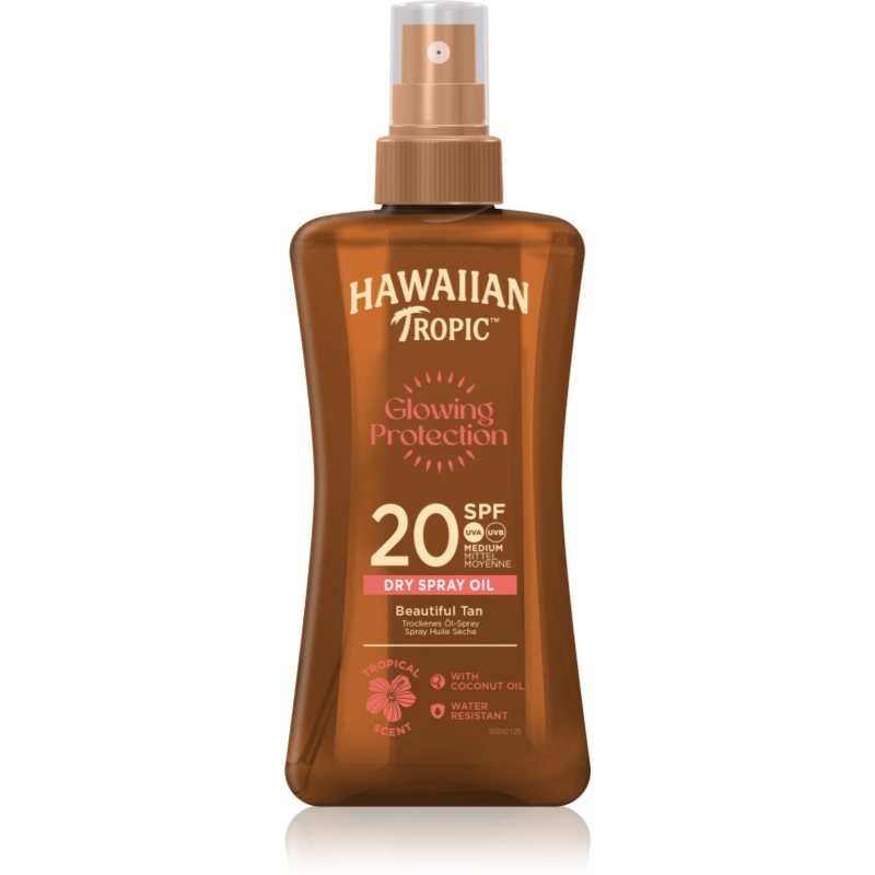 Hawaiian Tropic Glowing Protection Dry Oil Spray слънцезащитен хидратиращ гел SPF 20 - Грижа за тяло - Сравни цени от 1 магазин с безплатна доставка