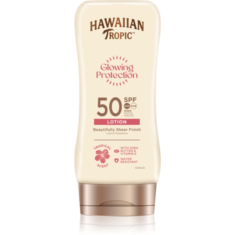 Hawaiian Tropic Hawaiian Tropic Glowing Protection Lotion крем за тен SPF 50+ - Унисекс парфюм 180мл - Сравни цени от 1 магазин с безплатна доставка