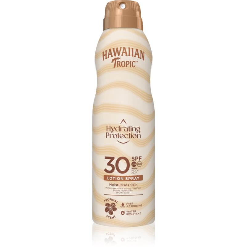 Hawaiian Tropic Hydrating Protection Lotion Spray слънцезащитен спрей SPF 30 - Грижа за тяло - Сравни цени от 1 магазин с безплатна доставка
