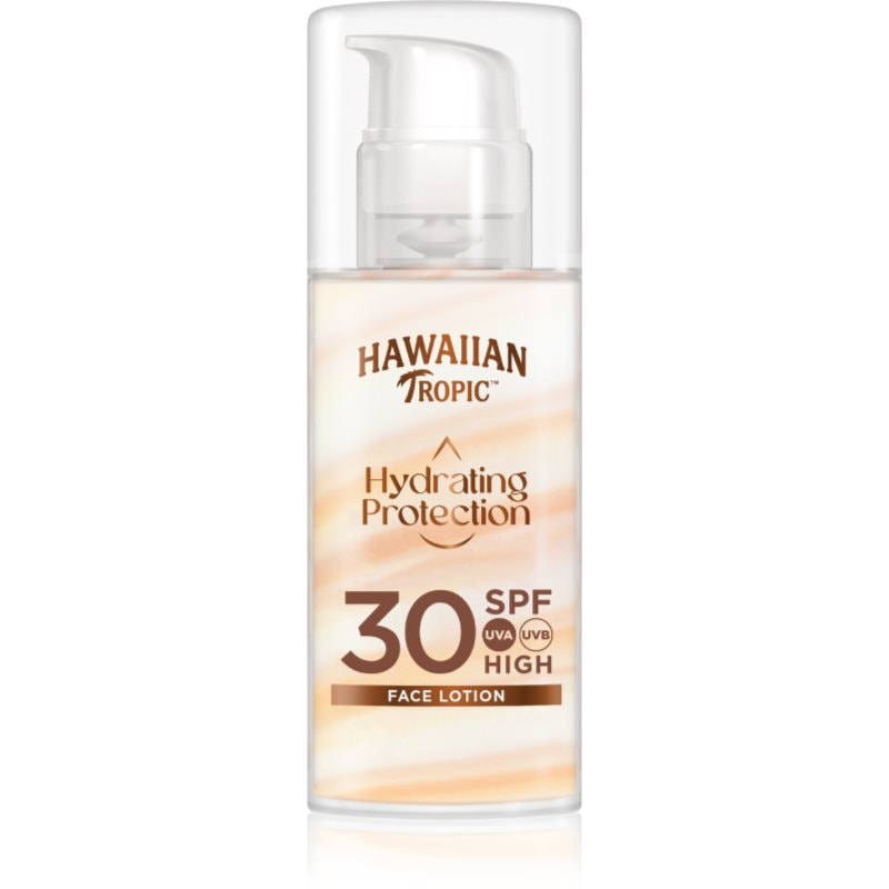 Hawaiian Tropic Hydrating Protection Face Lotion слънцезащитен крем за лице SPF 30 - Грижа за тяло - Сравни цени от 1 магазин с безплатна доставка