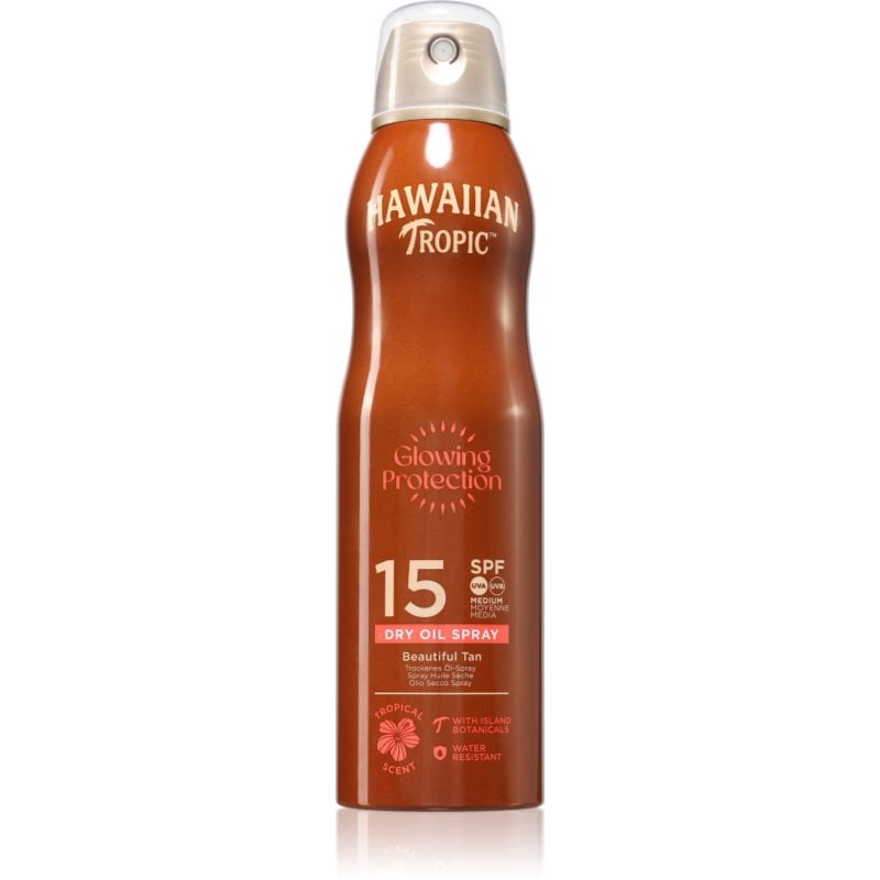 Hawaiian Tropic Glowing Protection Dry Oil Spray слънцезащитен спрей SPF 15