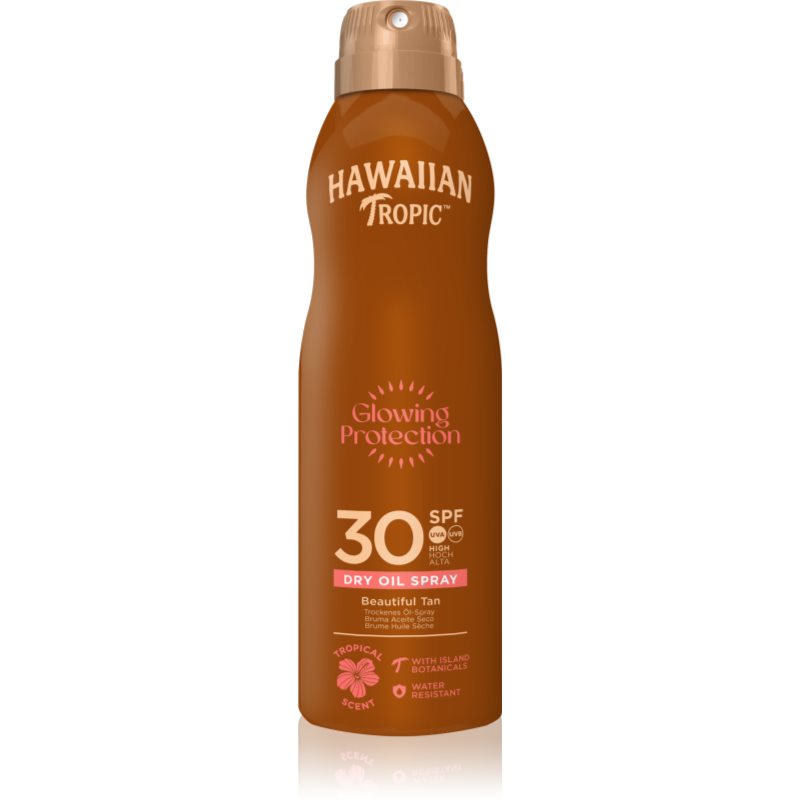 Hawaiian Tropic Glowing Protection Dry Oil Spray сухо масло за слънчеви бани в спрей SPF 30 - Грижа за тяло - Сравни цени от 1 магазин с безплатна доставка