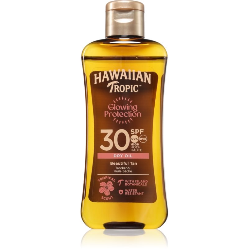 Hawaiian Tropic Glowing Protection Dry Oil олио за слънце SPF 30 - Грижа за тяло - Сравни цени от 1 магазин с безплатна доставка