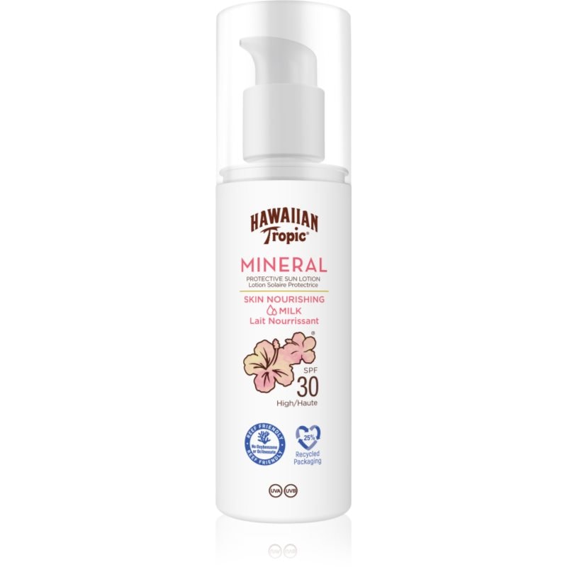 Hawaiian Tropic Hawaiian Tropic Mineral Sun Milk защитно мляко за загар SPF 30 - Унисекс парфюм 100мл - Сравни цени от 1 магазин с безплатна доставка