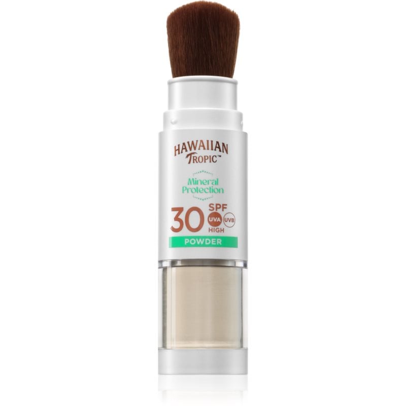 Hawaiian Tropic Mineral Protection Powder Brush слънцезащитна водоустойчива пудра SPF 30