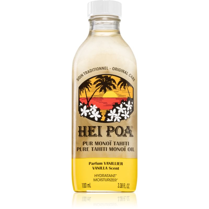 Hei Poa Pure Tahiti Monoï Oil Vanilla мултифункционално масло за тяло и коса