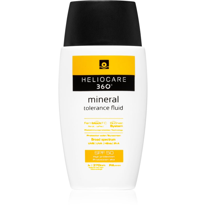 Heliocare 360° Mineral Tolerance Fluid минерален защитен флуид за лице SPF 50 - Грижа за лице - Сравни цени от 1 магазин с безплатна доставка