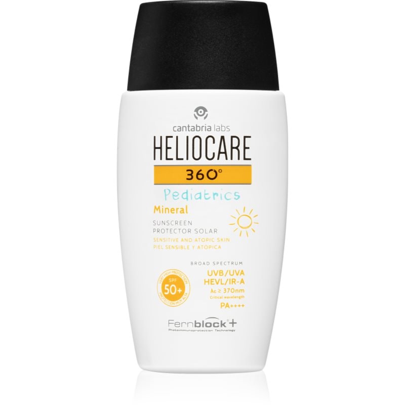 Heliocare 360° Pediatrics слънцезащитен минерален крем-флуид SPF 50+ - Грижа за тяло - Сравни цени от 1 магазин с безплатна доставка