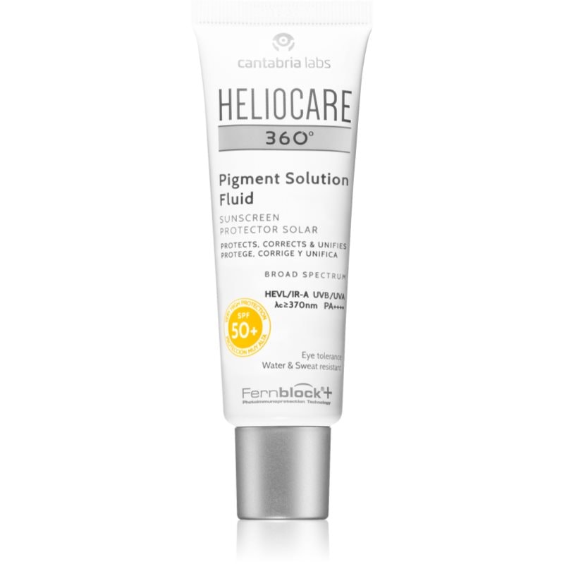Heliocare 360° Pigment Solution Fluid слънцезащитен флуид за лице против пигментни петна SPF 50+ - Грижа за лице - Сравни цени от 1 магазин с безплатна доставка