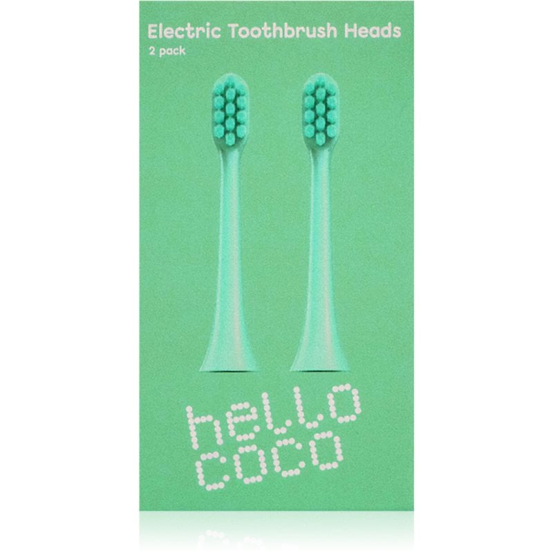 Hello Coco Electric Toothbrush Heads Green резервни глави за четка за зъби