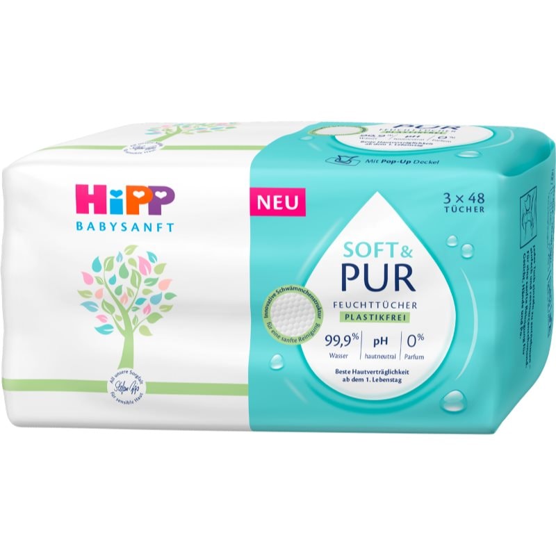 Hipp Soft & Pur мокри почистващи кърпички за деца от раждането им - За деца - Сравни цени от 1 магазин с безплатна доставка