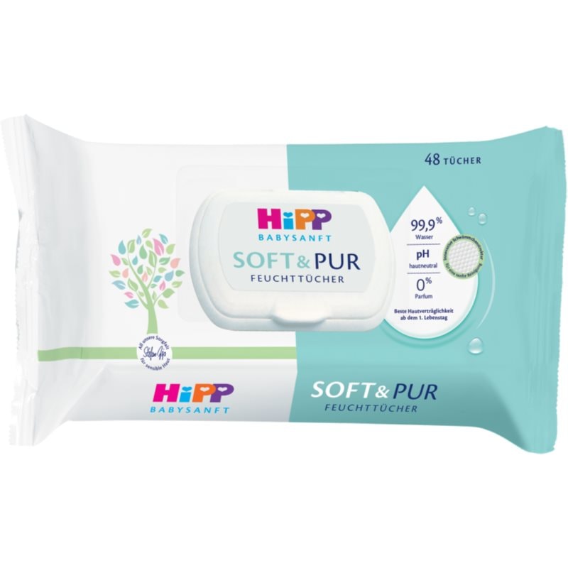 Hipp Soft & Pur мокри почистващи кърпички за деца от раждането им - Грижа за тяло - Сравни цени от 1 магазин с безплатна доставка