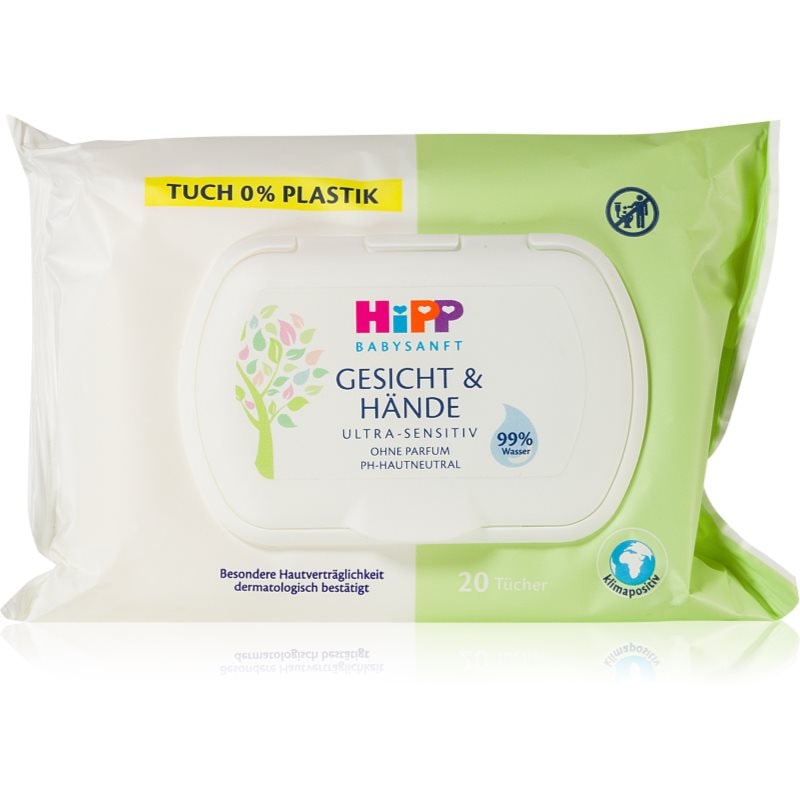 Hipp Babysanft Face & Hands мокри почистващи кърпички за деца от раждането им - Грижа за лице - Сравни цени от 1 магазин с безплатна доставка