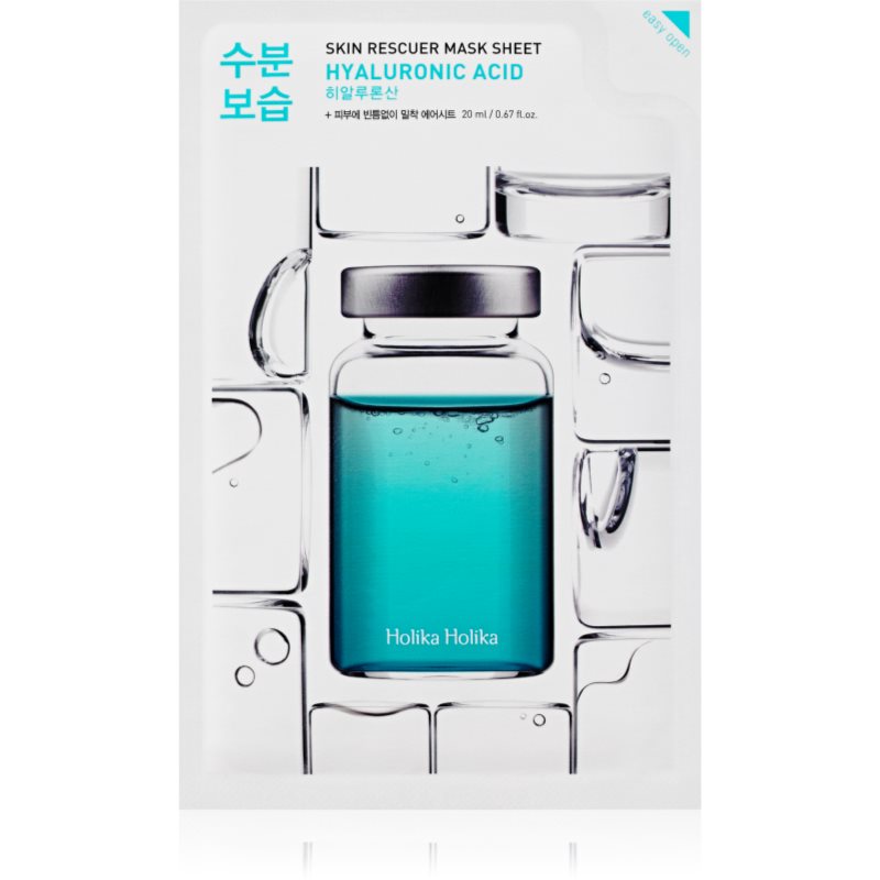 Holika Holika Skin Rescuer Hyaluronic Acid хидратираща платнена маска с хиалуронова киселина - Грижа за лице - Сравни цени от 1 магазин с безплатна доставка