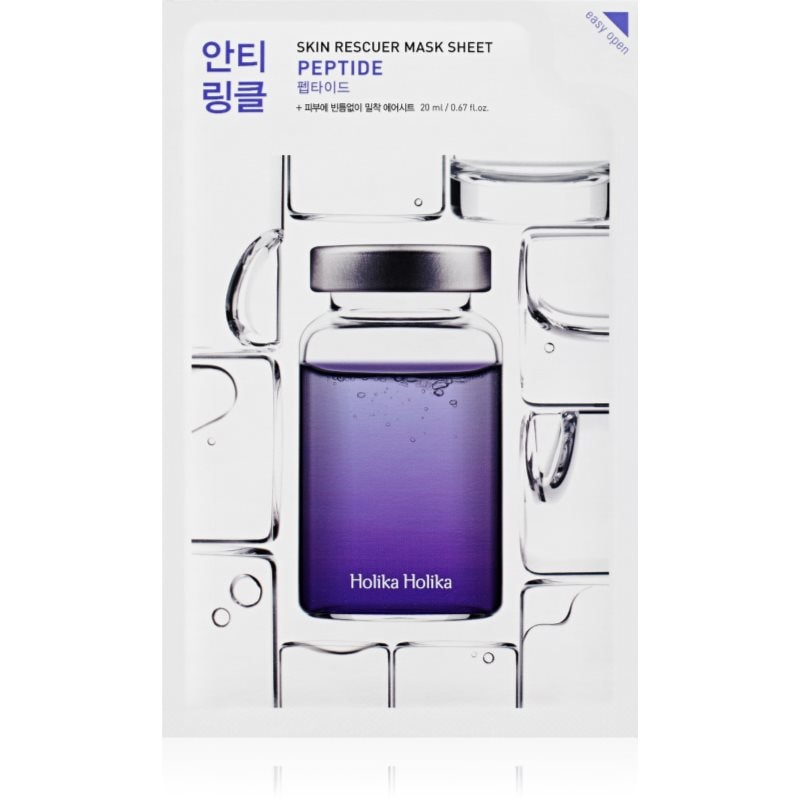 Holika Holika Holika Holika Skin Rescuer Peptide ревитализираща платнена маска с пептиди - Унисекс парфюм 20мл - Сравни цени от 1 магазин с безплатна доставка