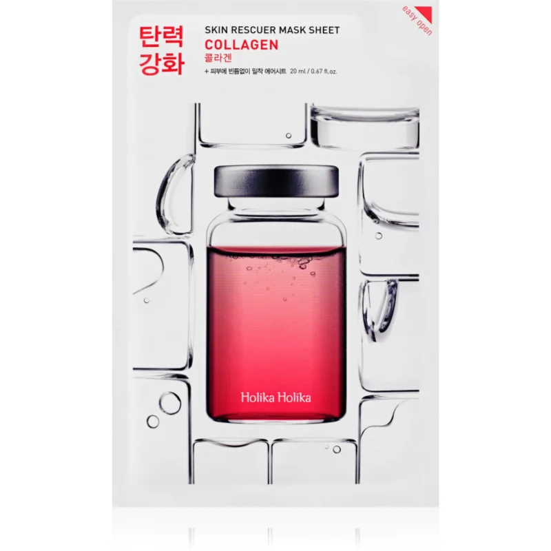 Holika Holika Skin Rescuer Collagen платнена маска със стягащ ефект с колаген - Грижа за лице - Сравни цени от 1 магазин с безплатна доставка