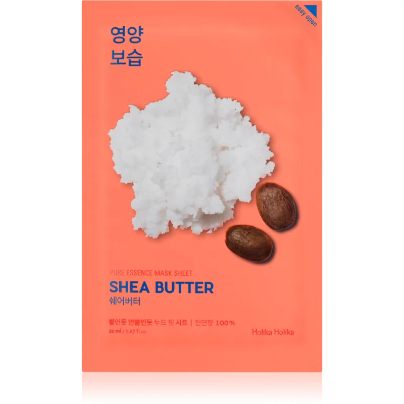 Holika Holika Pure Essence Shea Butter платнена маска с силно хидратиращ и подхранващ ефект - Грижа за лице - Сравни цени от 1 магазин с безплатна доставка