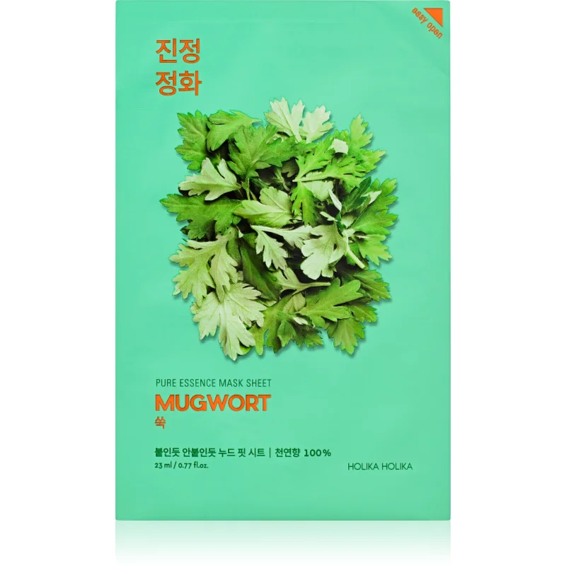 Holika Holika Pure Essence Mugwort платнена маска с успокояващ ефект - Грижа за лице - Сравни цени от 1 магазин с безплатна доставка