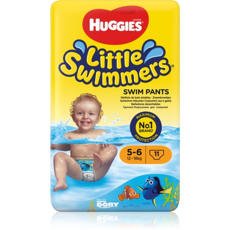 Huggies Little Swimmers 5-6 еднократни пелени за плуване 12–18 kg