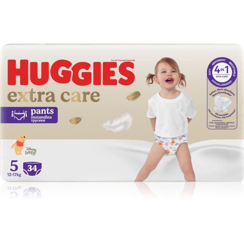 Huggies Extra Care Pants Size 5 еднократни пелени гащички 12 - 17 kg - Грижа за тяло - Сравни цени от 1 магазин с безплатна доставка