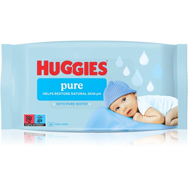 Huggies Pure почистващи кърпички за деца от раждането им