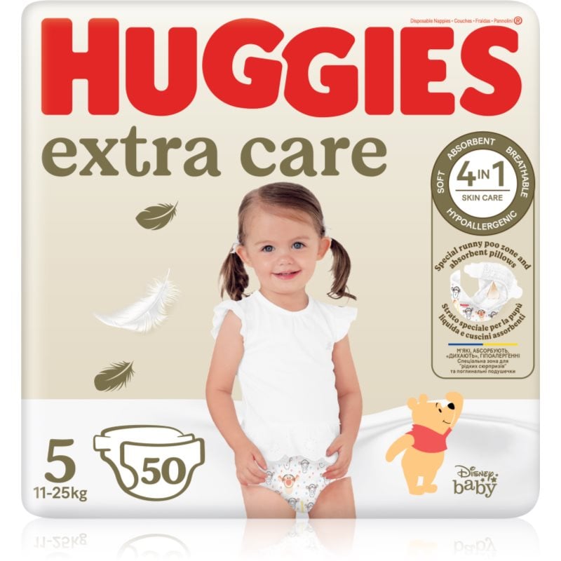 Huggies Extra Care Size 5 еднократни пелени 11-25 kg 50 бр.