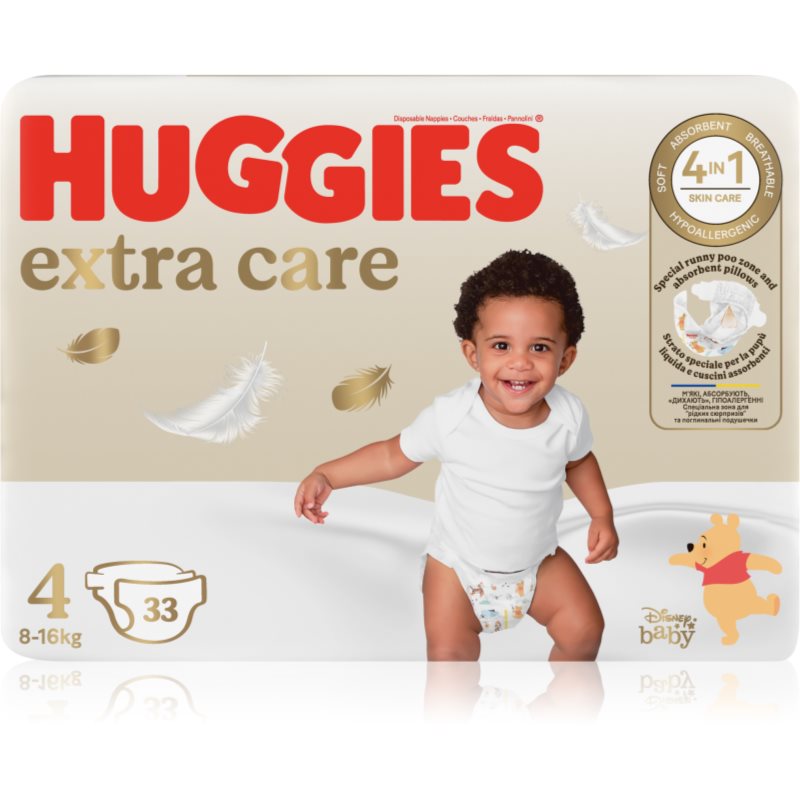 Huggies Extra Care Size 4 еднократни пелени 8-16 kg - За деца - Сравни цени от 1 магазин с безплатна доставка
