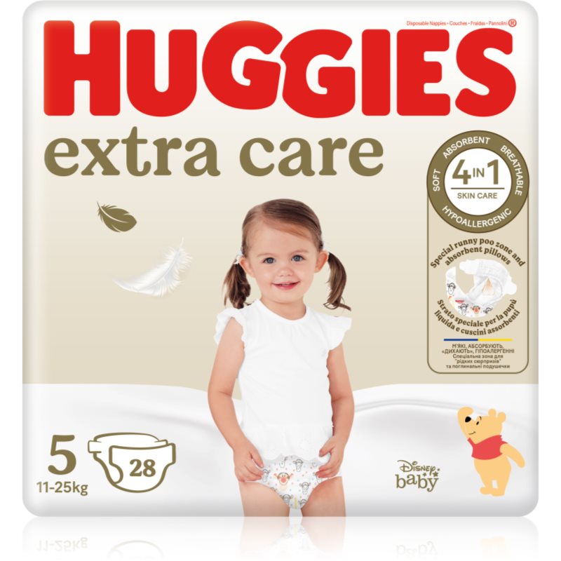 Huggies Huggies Extra Care Size 5 еднократни пелени 11-25 kg - Унисекс парфюм 28мл - Сравни цени от 1 магазин с безплатна доставка